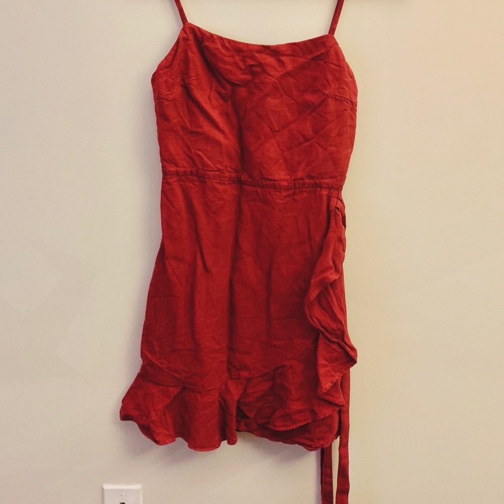 Zara Red Dress w/ Frills